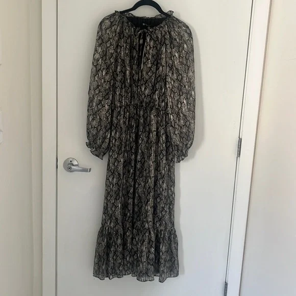 NWT ZARA ANIMAL PRINT MIDI DRESS size S - Picture 2 of 11